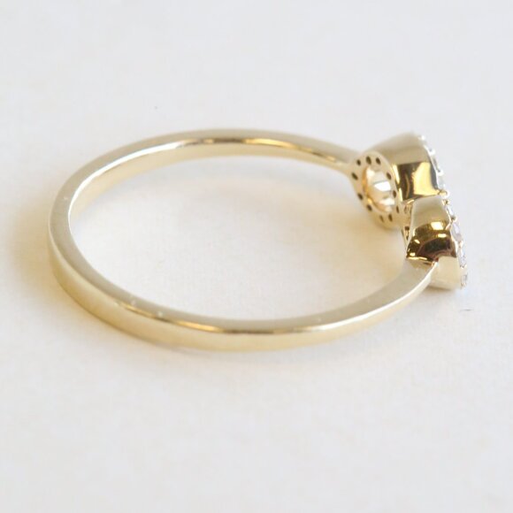 14k Yellow Gold .20ctw Diamond Infinity Ring (Size 7) - Picture 2 of 4